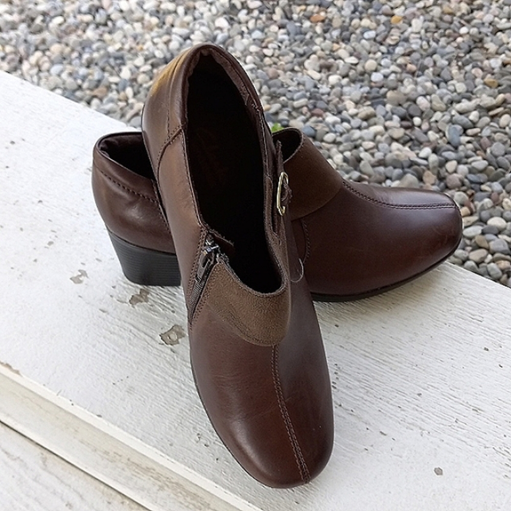 Clarks Brown Leather Loafers
